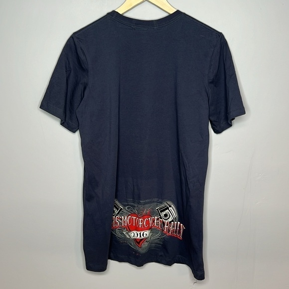 HOT LEATHERS APPAREL WOMENS X-LARGE BLUE STURGIS SHORT SLEEVED TSHIRT 2016 NWT - Picture 8 of 9